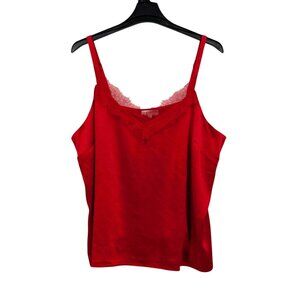 Skies Are Blue Curvy Camisole Top Women Plus Size 2X Lace Satin Romantic Office